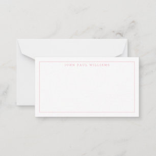 Carte De Correspondance Fille Blush Rose Professionnel Formel Léger Bordur