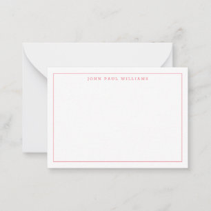 Carte De Correspondance Fille Punch rose Professionnel Simple mince bordur