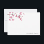Carte De Correspondance Fleur de cerisier | fixe<br><div class="desc">Une carte de papeterie à thème floraison de cerisiers vibrante avec un spot pour votre nom personnel.</div>