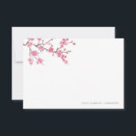 Carte De Correspondance Fleur de cerisier | fixe<br><div class="desc">Une carte de papeterie à thème floraison de cerisiers vibrante avec un spot pour votre nom personnel.</div>