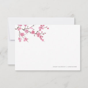Carte De Correspondance Fleur de cerisier fixe