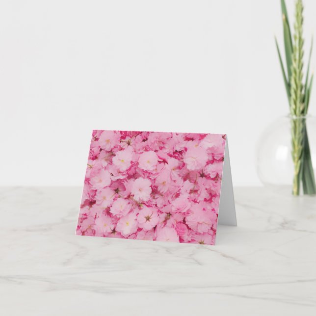 Carte de correspondance Fleur de cerisier rose flo (Devant)