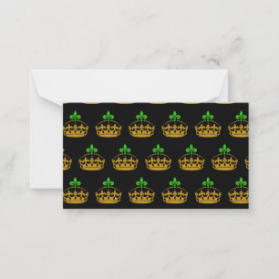 Carte De Correspondance Fleur de lis de la Saint-Patrick Crown Royalty Noë