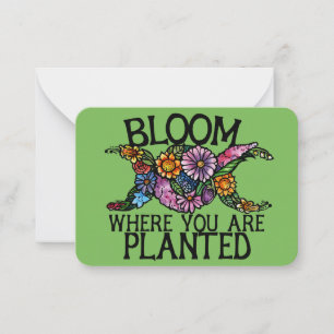 Carte De Correspondance Fleur où vous êtes planté