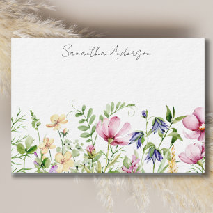 Carte De Correspondance Fleur sauvage rose