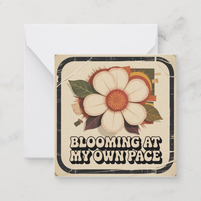 Carte De Correspondance Fleurir à mon propre rythme (Devant)