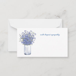 Carte De Correspondance Fleuriste de sympathie mémorielle Forget-Me-Not