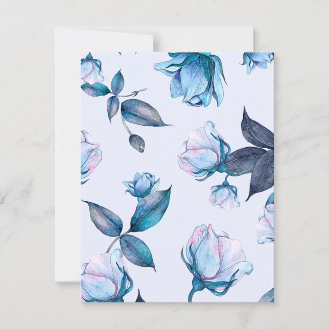 Carte De Correspondance Fleurs aquarelles 10 (Devant)