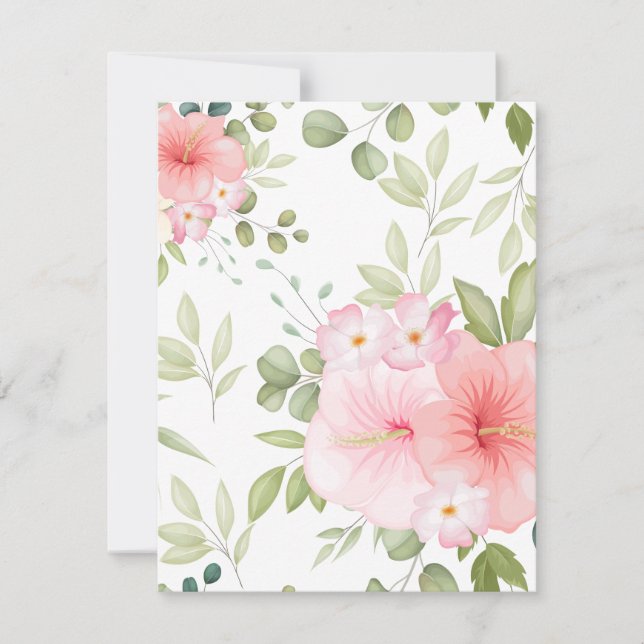 Carte De Correspondance Fleurs aquarelles 20 (Devant)