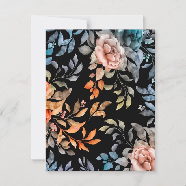 Carte De Correspondance Fleurs aquarelles 4 (Devant)