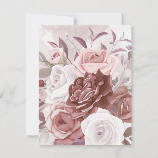 Carte De Correspondance Fleurs aquarelles 9 (Devant)