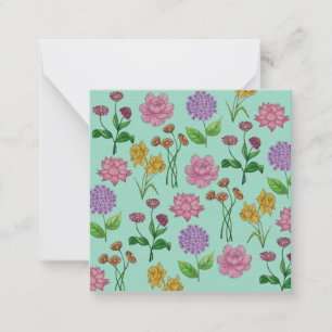 Carte De Correspondance Fleurs colorées