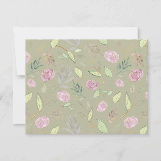 Carte De Correspondance Fleurs d'aquarelle festive 5 (Devant)