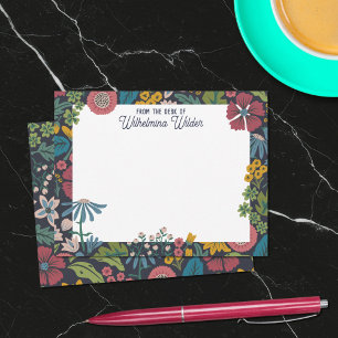 Carte De Correspondance Fleurs de jardin sauvage excentriques depuis le bu