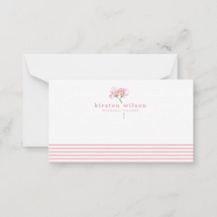 Carte De Correspondance Fleurs de pois doux roses élégantes - Personnalisé