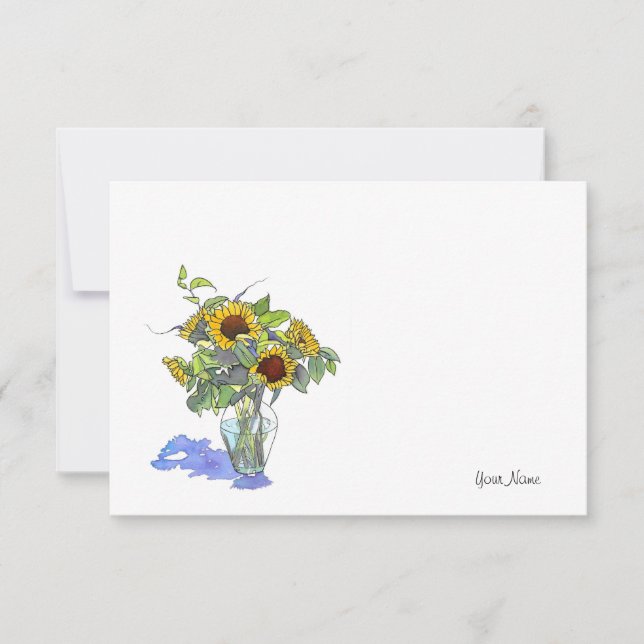 Carte De Correspondance Fleurs de soleil (Devant)