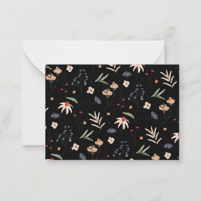 Carte De Correspondance Fleurs d'eau simples 1 (Devant)