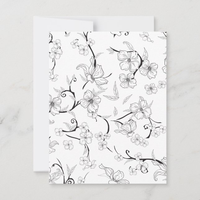 Carte De Correspondance Fleurs déplaisantes Motif 7 (Devant)