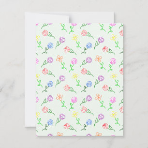 Carte De Correspondance Fleurs géométriques