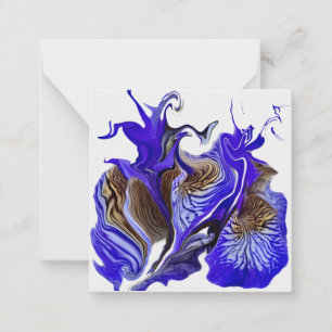 Carte De Correspondance Fleurs Iris Violets Flats Plat