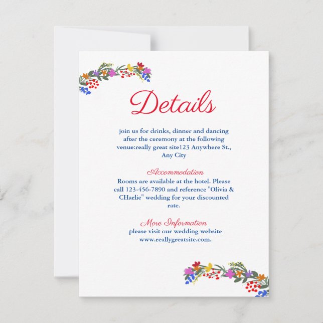 Carte De Correspondance Fleurs mignonnes (Devant)