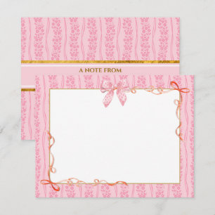 Carte De Correspondance Fleurs roses Bloc-notes de papeterie personnali
