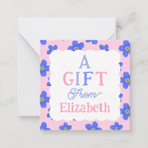Carte De Correspondance Fleurs roses un cadeau de filles inclus
