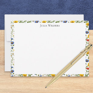 Carte De Correspondance Fleurs sauvages colorées élégantes d'été personnal