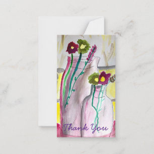 Carte De Correspondance Fleurs sauvages dans le vase art abstrait