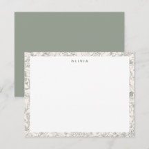 Fleurs vertes de Sage moderne Herbes Boho Motif