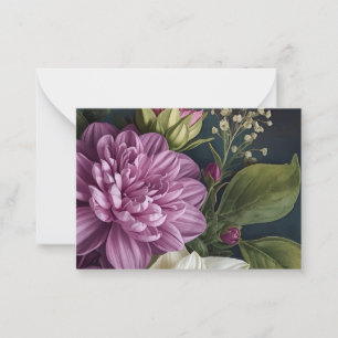 Carte De Correspondance Fleurs Vintage Sombres