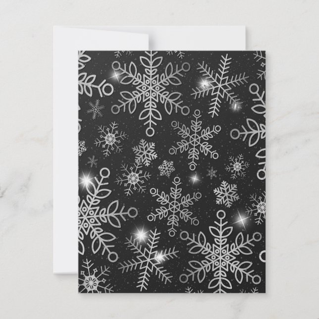 Carte De Correspondance Flocons de neige 8 (Devant)