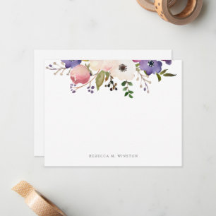 Carte De Correspondance Floral Botanique Personnalisé