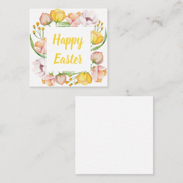 Carte De Correspondance florale aquarelle (Devant / Derrière)