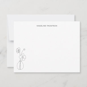 Carte De Correspondance Floriste simple Fleur Basic Botanical Professionne