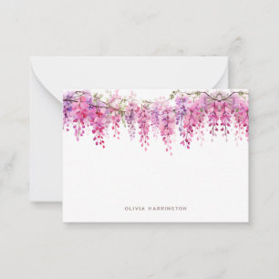 Carte De Correspondance Folithe Floral Folithe Wisteria Aquarelle Mini
