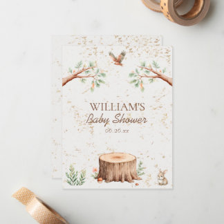 Carte De Correspondance Fond de décor personnalisé pour Baby Shower Bohème