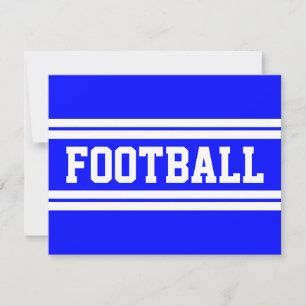 Carte De Correspondance FOOTBALL Athlétique Bleu Bleu Bleu Bleu Blancs Str