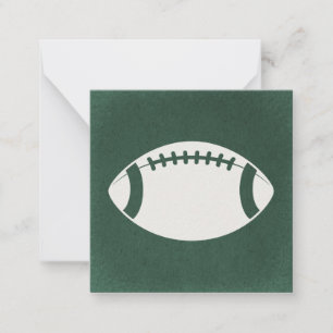 Carte De Correspondance Football avec Rustic Green Paper Style Arrière - p