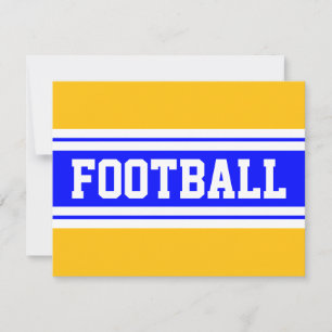 Carte De Correspondance FOOTBALL Bleu Bleu Bleu Orange Bleu Blancs