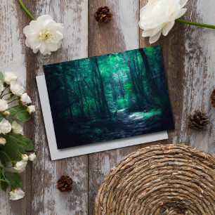 Carte De Correspondance Forêt Enchantée Photographie de la Nature Mystique