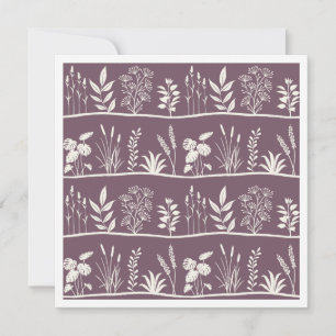 Carte De Correspondance Fraise Minimaliste Botanique Silhouette Dentelle d