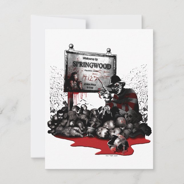 Carte De Correspondance Freddy contre Jason | Bienvenue à Springwood (Devant)