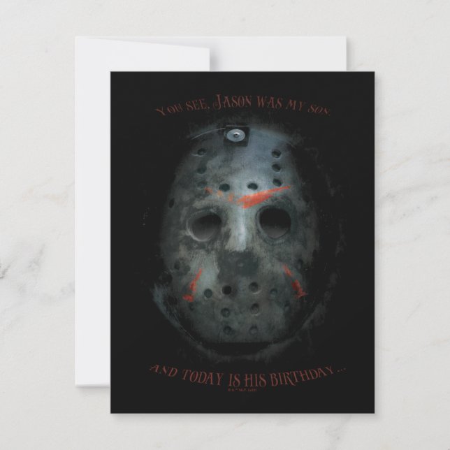 Carte De Correspondance Freddy vs Jason | Citation de Masque de Jason (Devant)