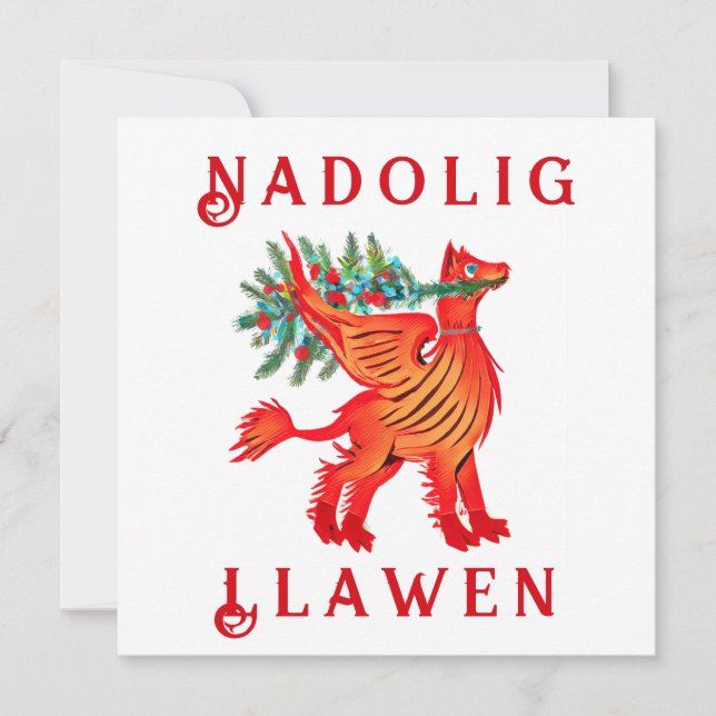 Carte De Correspondance Friendly Red Dragon ou Griffon, ajoutez votre text (Devant)