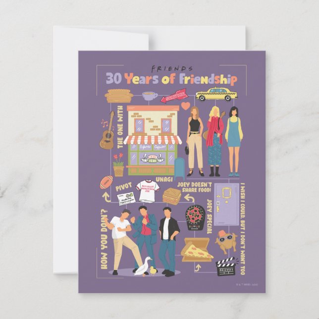 Carte De Correspondance FRIENDS™ | 30 ans d'amitié (Devant)