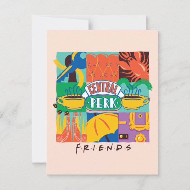 Carte De Correspondance FRIENDS™ | Central Perk Graphique Vibrant (Devant)