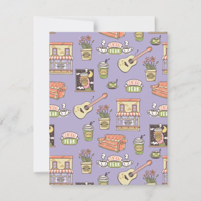 Carte De Correspondance FRIENDS™ | Motif d'icône violet (Devant)