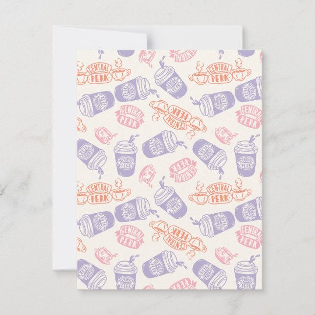 Carte De Correspondance FRIENDS™ | Motif Pastel Central Perk (Devant)