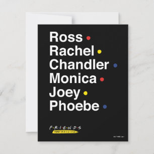 Carte De Correspondance FRIENDS™ Noms des personnages